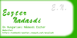 eszter nadasdi business card